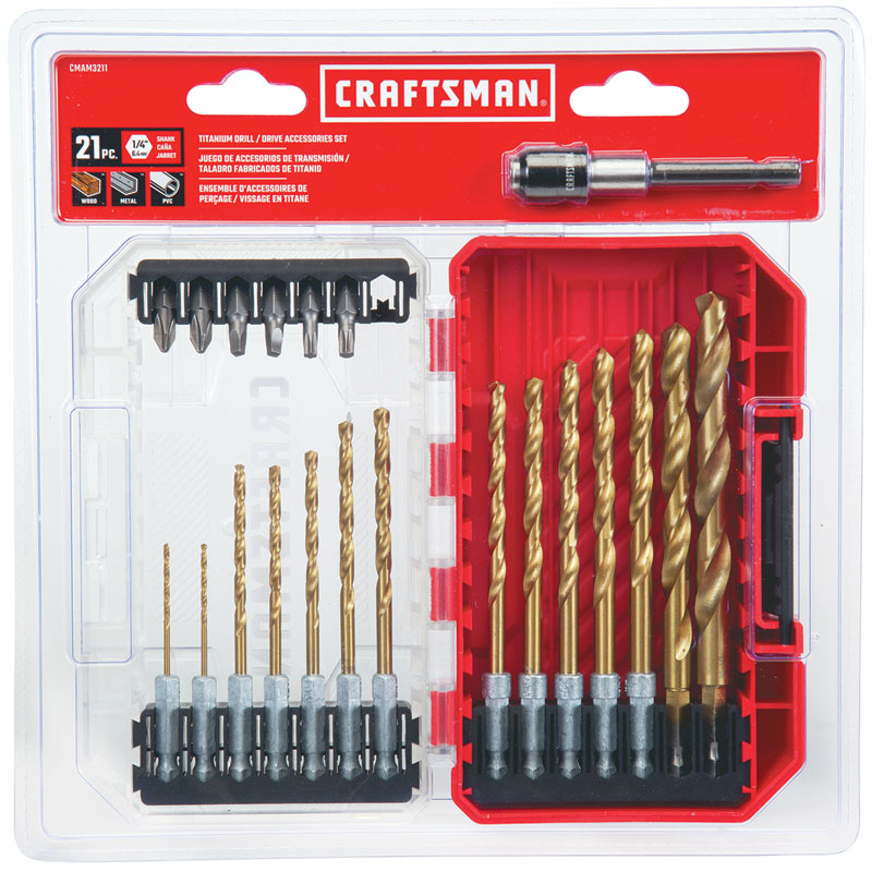 21 Pc. CRAFTSMAN® Titanium Drill & Driver Bit Set