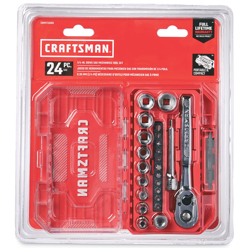 24 Pc. CRAFTSMAN® 1/4" Drive SAE Mechanic's Tool Set